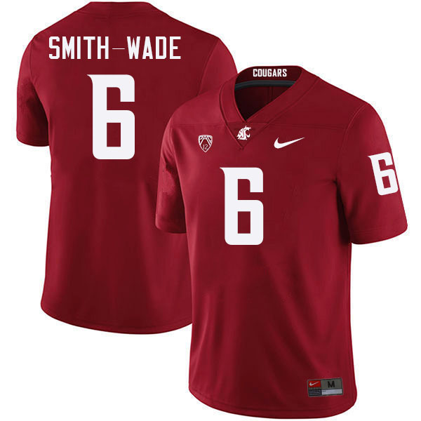 Chau Smith-Wade WSU Cougars Jersey.Washington State Cougars #6 Chau Smith-Wade Jersey Youth-Crimson